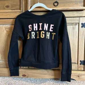 Kids Old Navy Active Black Shine Bright Sweatshirt